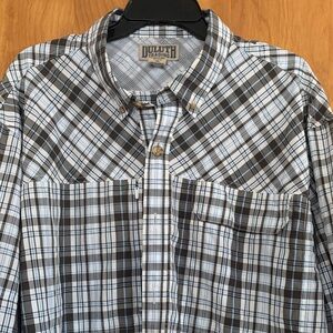 Duluth Trading Co Men's Action Standard Fit Vented Gusseted Plaid Shirt XXL